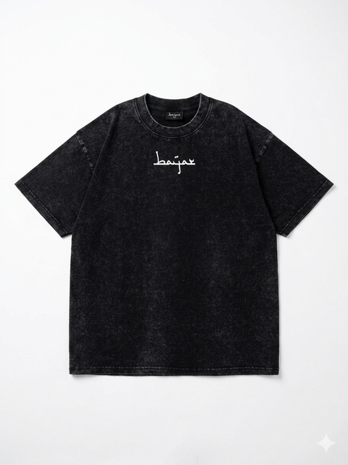 T-Shirt Oversize Acid Wash Noir – Collection "Pourquoi il pleut dedans"